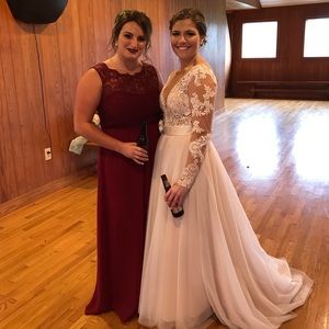 After Six Bridesmaid dress Burgundy Maroon 18